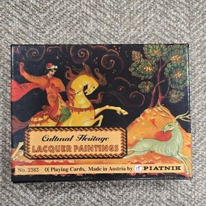 Piatnik Cultural Heritage Lacquer Paintings Playing Cards - LIKE NEW